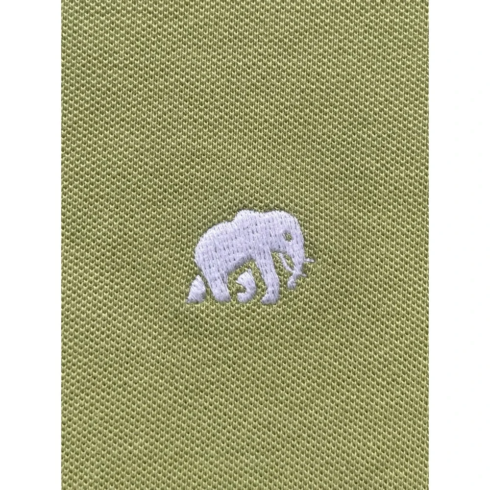 Banana Republic Mens Extra Large Polo Shirt Lime Green Elephant‎ Logo Pique XL